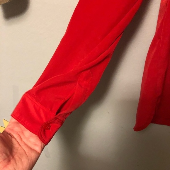 Loft red blouse size small. Cute for Valentine’s Day. - Picture 3 of 7